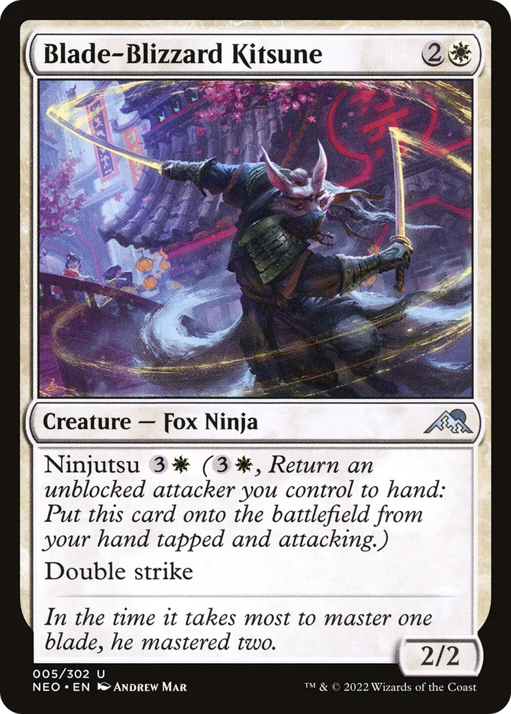 Blade-Blizzard Kitsune — Kamigawa: Neon Dynasty — Magic: The Gathering