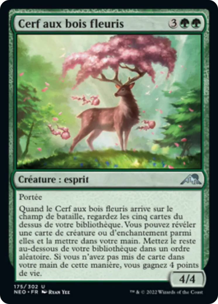 Cerf aux bois fleuris — Kamigawa: Neon Dynasty — Magic: The Gathering