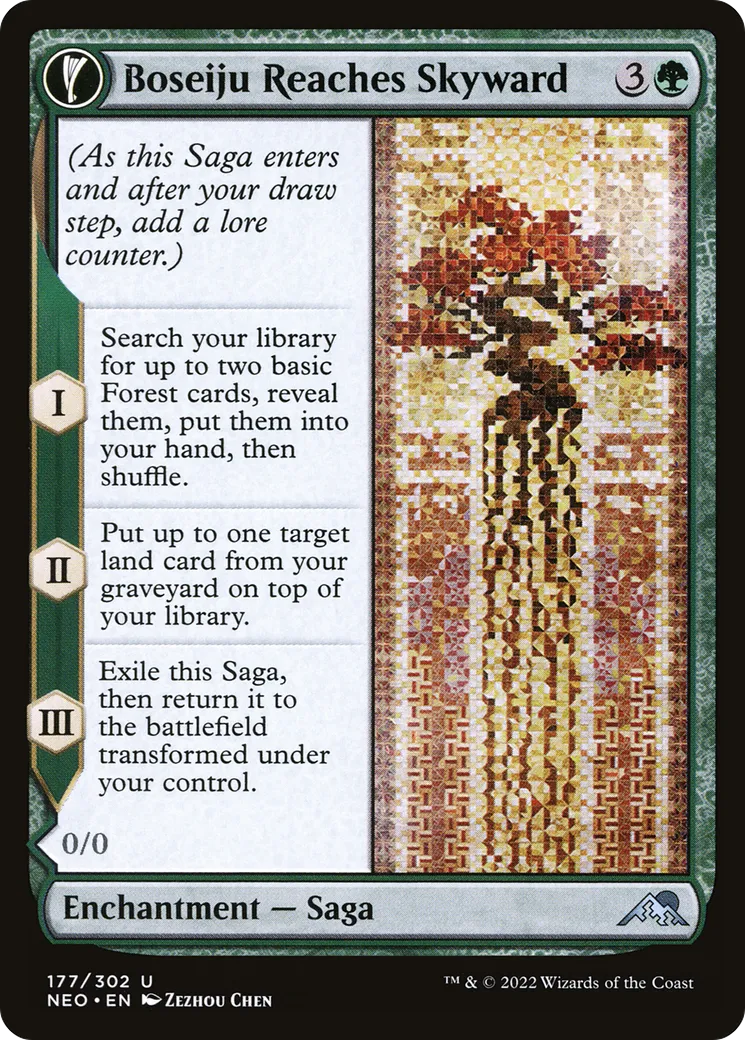 Boseiju Reaches Skyward // Branch of Boseiju — Kamigawa: Neon Dynasty — Magic: The Gathering