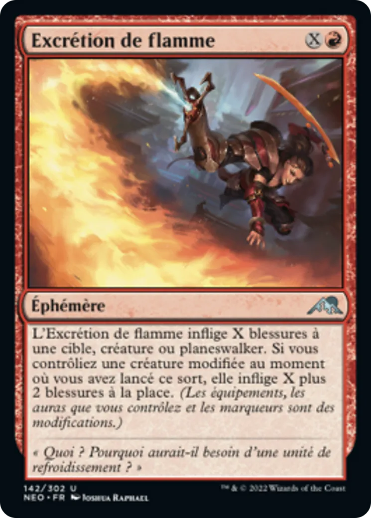 Excrétion de flamme — Kamigawa: Neon Dynasty — Magic: The Gathering
