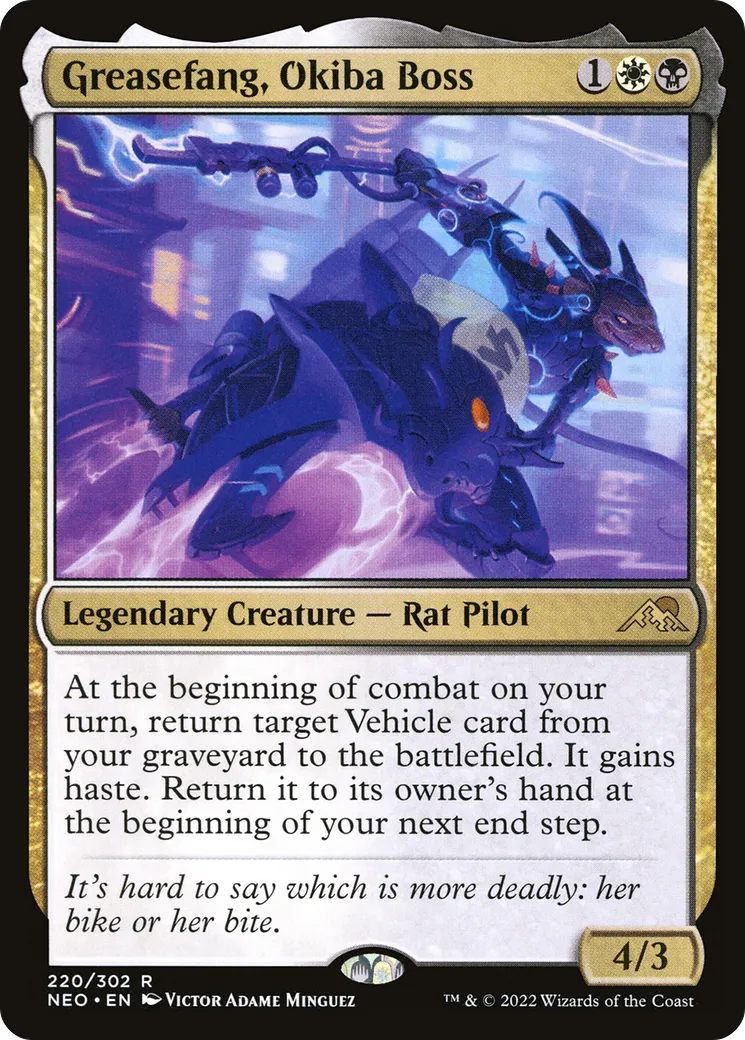 Greasefang, Okiba Boss from Kamigawa: Neon Dynasty - Magic: The Gathering