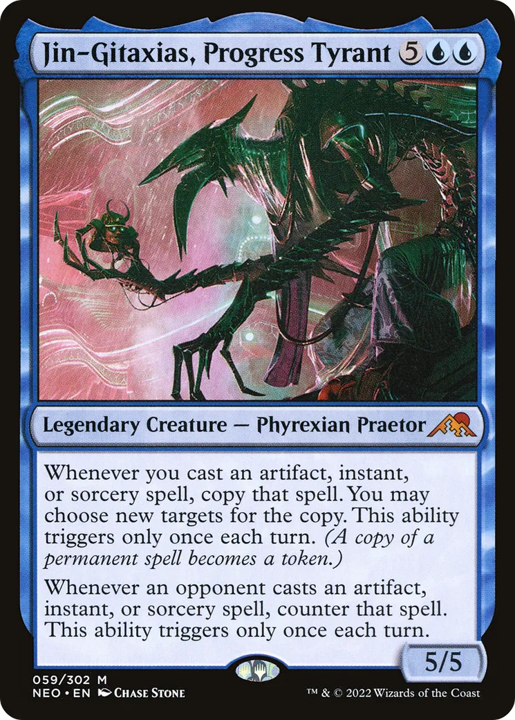 Jin-Gitaxias, Progress Tyrant — Kamigawa: Neon Dynasty — Magic: The Gathering
