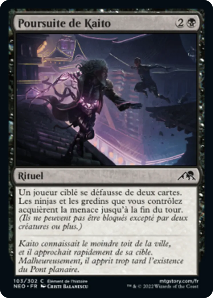 Poursuite de Kaito — Kamigawa: Neon Dynasty — Magic: The Gathering