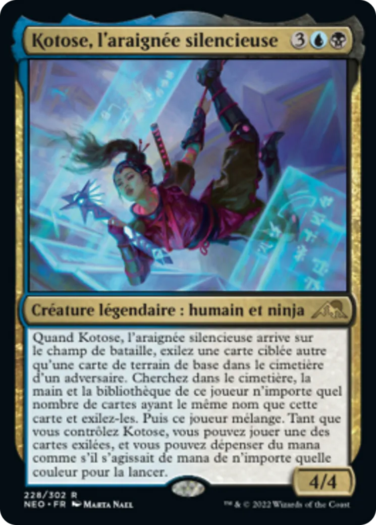 Kotose, l'araignée silencieuse — Kamigawa: Neon Dynasty — Magic: The Gathering