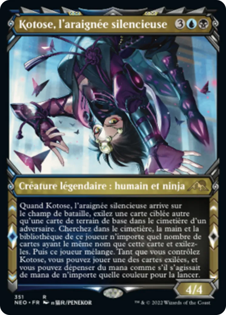 Kotose, l'araignée silencieuse — Kamigawa: Neon Dynasty — Magic: The Gathering
