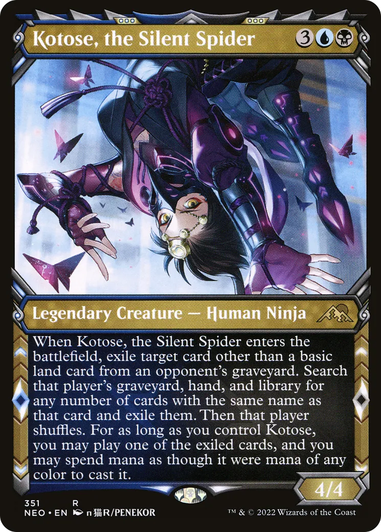 Kotose, l'araignée silencieuse — Kamigawa: Neon Dynasty — Magic: The Gathering