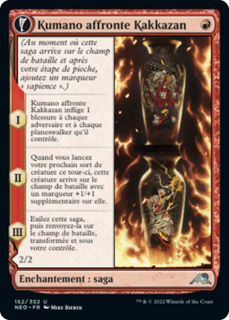 Kumano affronte Kakkazan // Gravure de Kumano — Kamigawa: Neon Dynasty — Magic: The Gathering