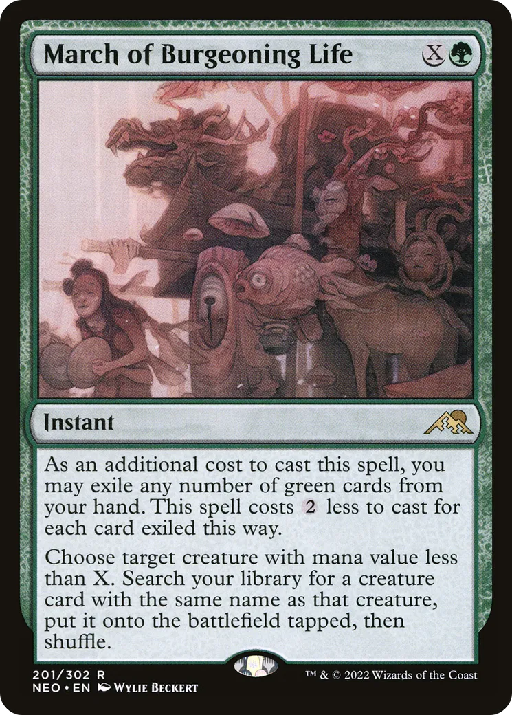 March of Burgeoning Life — Kamigawa: Neon Dynasty — Magic: The Gathering