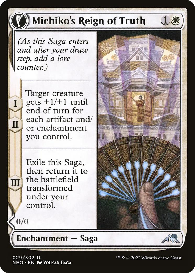 Règne de la vérité de Michiko // Portrait de Michiko — Kamigawa: Neon Dynasty — Magic: The Gathering
