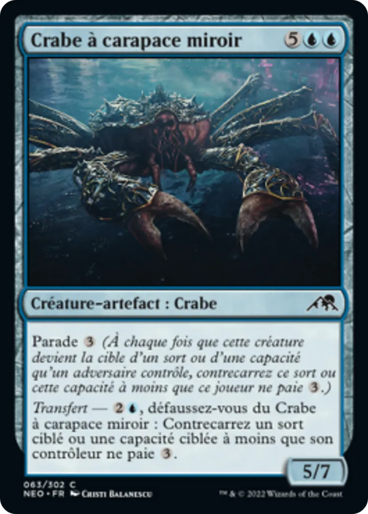 Crabe à carapace miroir — Kamigawa: Neon Dynasty — Magic: The Gathering