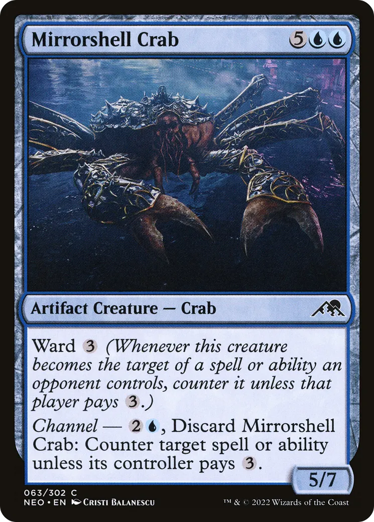 Crabe à carapace miroir — Kamigawa: Neon Dynasty — Magic: The Gathering