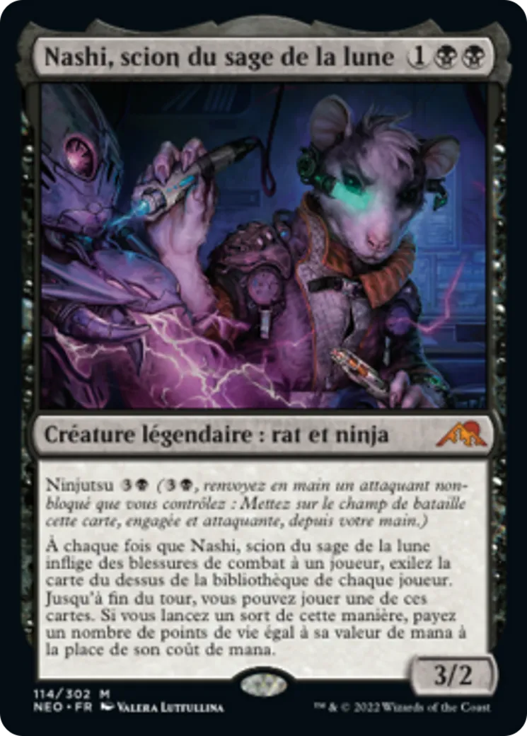 Nashi, scion du sage de la lune — Kamigawa: Neon Dynasty — Magic: The Gathering
