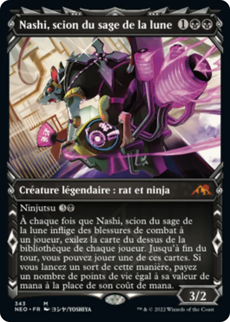 Nashi, scion du sage de la lune — Kamigawa: Neon Dynasty — Magic: The Gathering