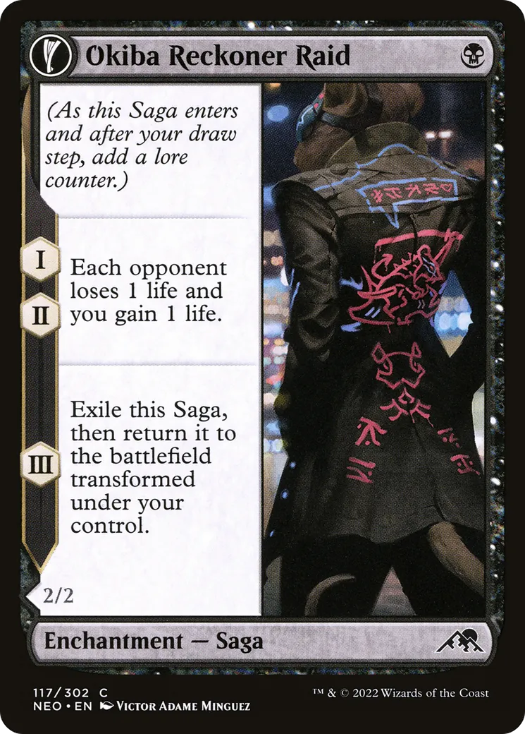 Okiba Reckoner Raid // Nezumi Road Captain — Kamigawa: Neon Dynasty — Magic: The Gathering
