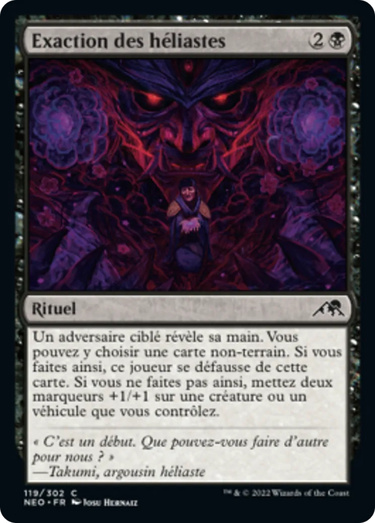 Exaction des héliastes — Kamigawa: Neon Dynasty — Magic: The Gathering