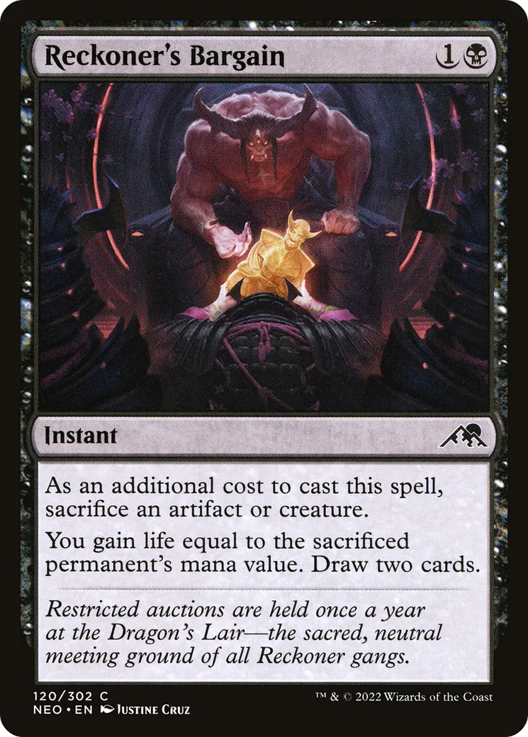Reckoner's Bargain — Kamigawa: Neon Dynasty — Magic: The Gathering
