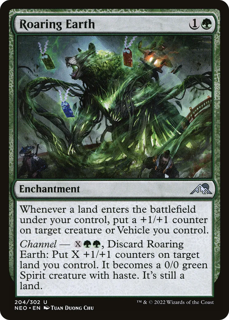 Roaring Earth — Kamigawa: Neon Dynasty — Magic: The Gathering