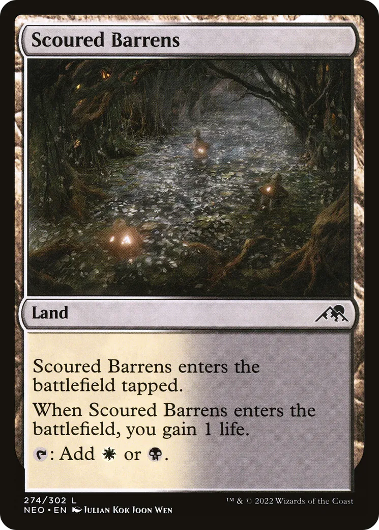 Scoured Barrens — Kamigawa: Neon Dynasty — Magic: The Gathering
