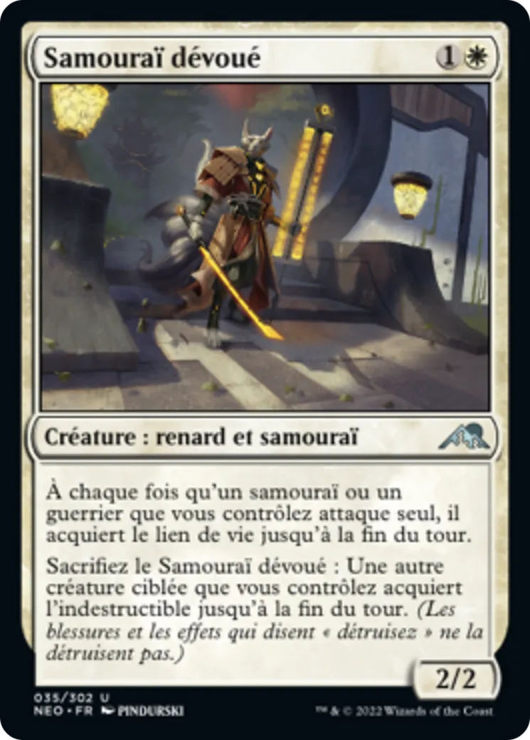 Samouraï dévoué — Kamigawa: Neon Dynasty — Magic: The Gathering