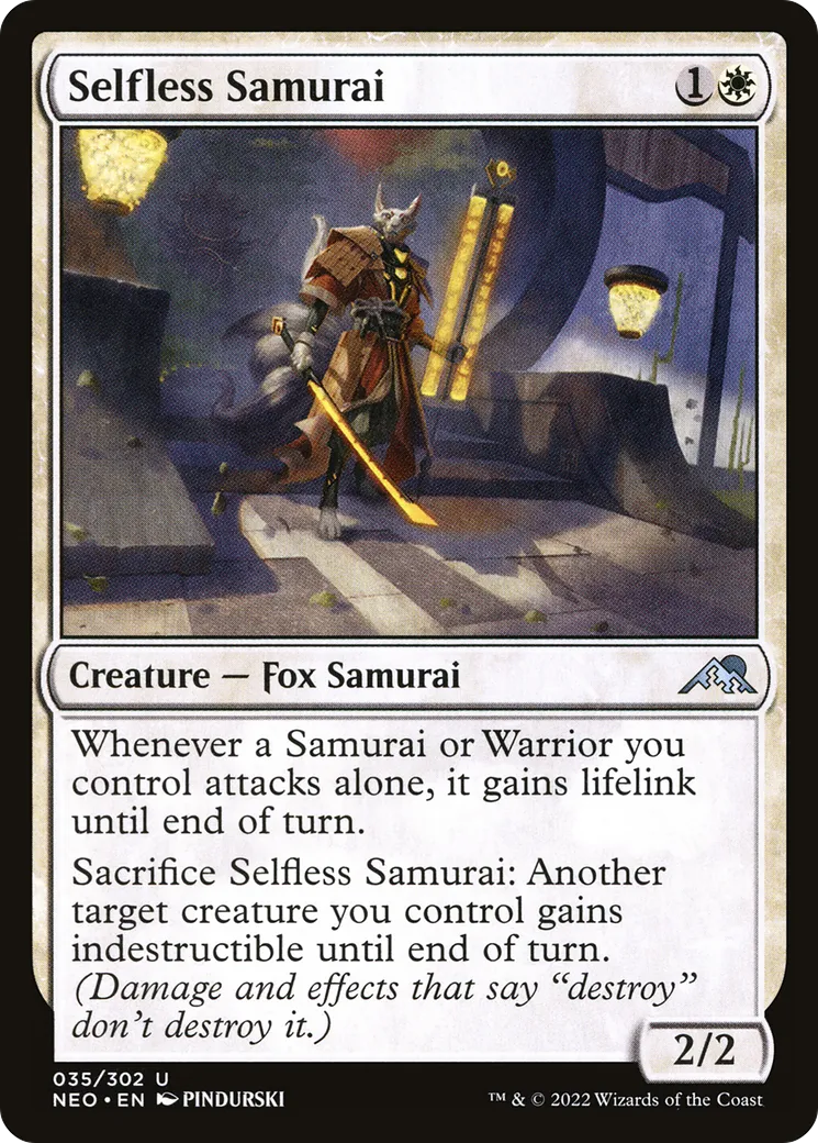 Samouraï dévoué — Kamigawa: Neon Dynasty — Magic: The Gathering