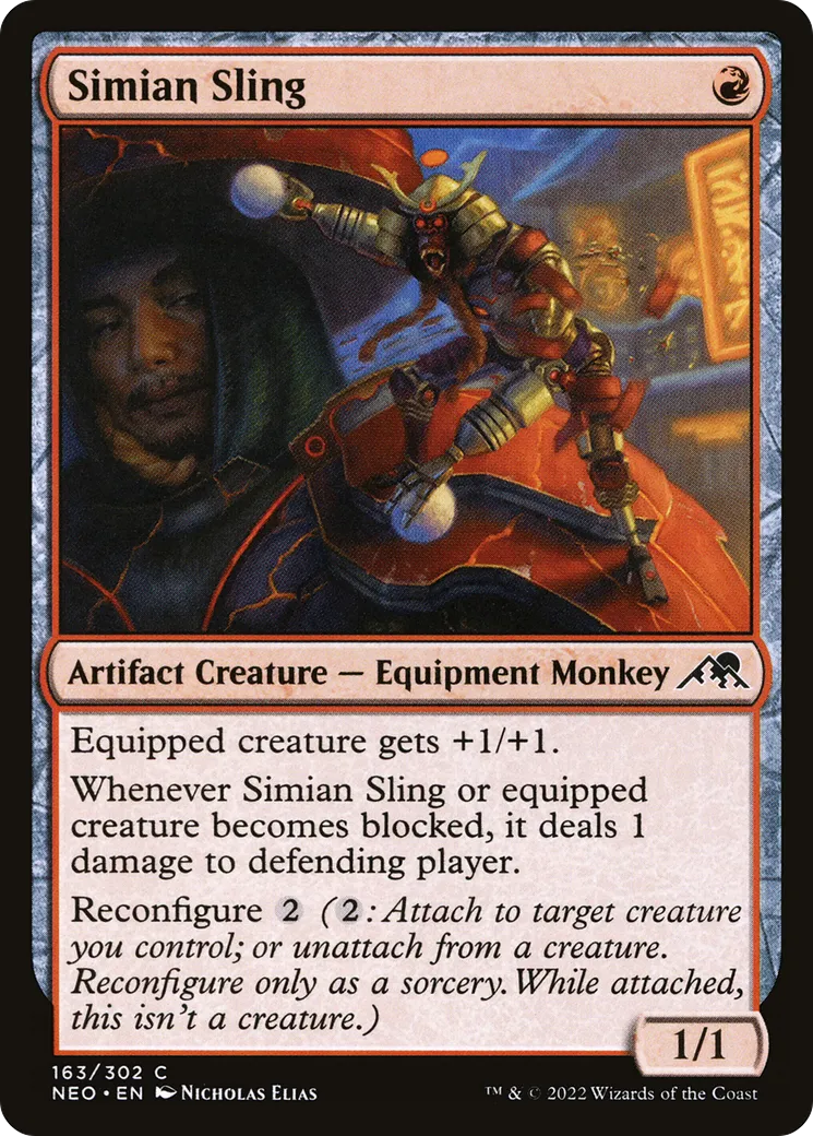 Simian Sling — Kamigawa: Neon Dynasty — Magic: The Gathering