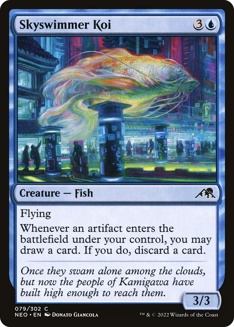 Skyswimmer Koi — Kamigawa: Neon Dynasty — Magic: The Gathering