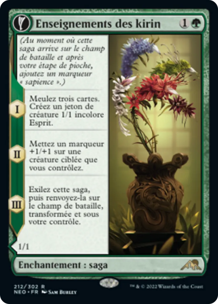 Enseignements des kirin // Orochi touché par les kirin — Kamigawa: Neon Dynasty — Magic: The Gathering
