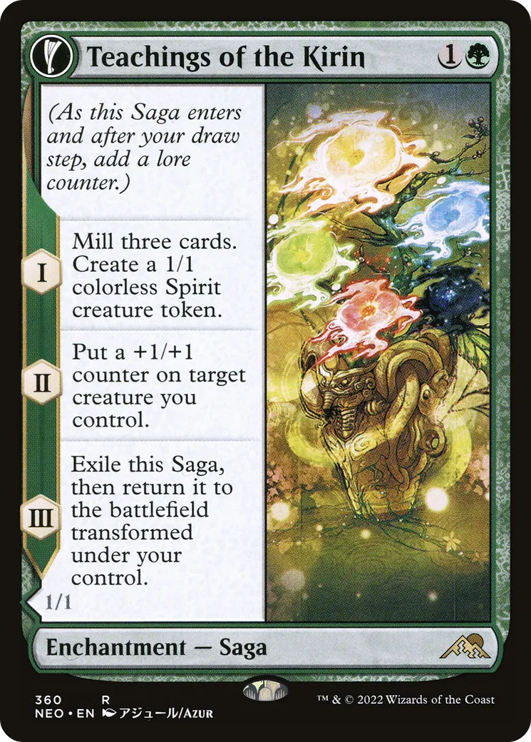 Enseignements des kirin // Orochi touché par les kirin — Kamigawa: Neon Dynasty — Magic: The Gathering