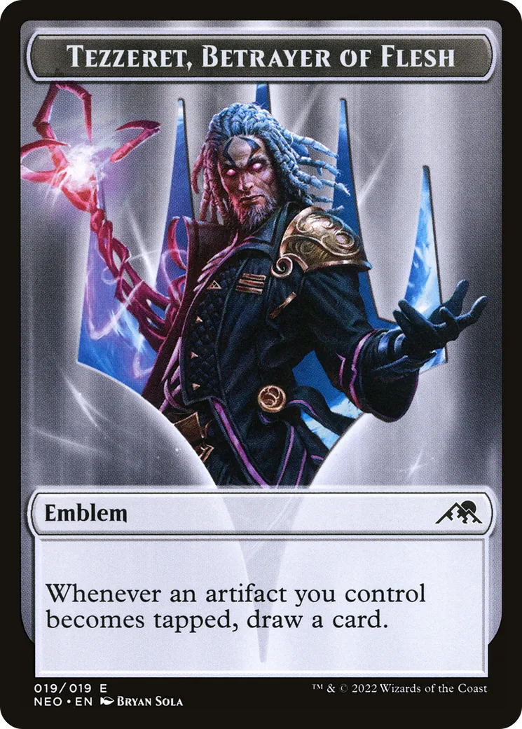 Tezzeret, Betrayer of Flesh Emblem — Kamigawa: Neon Dynasty — Magic: The Gathering