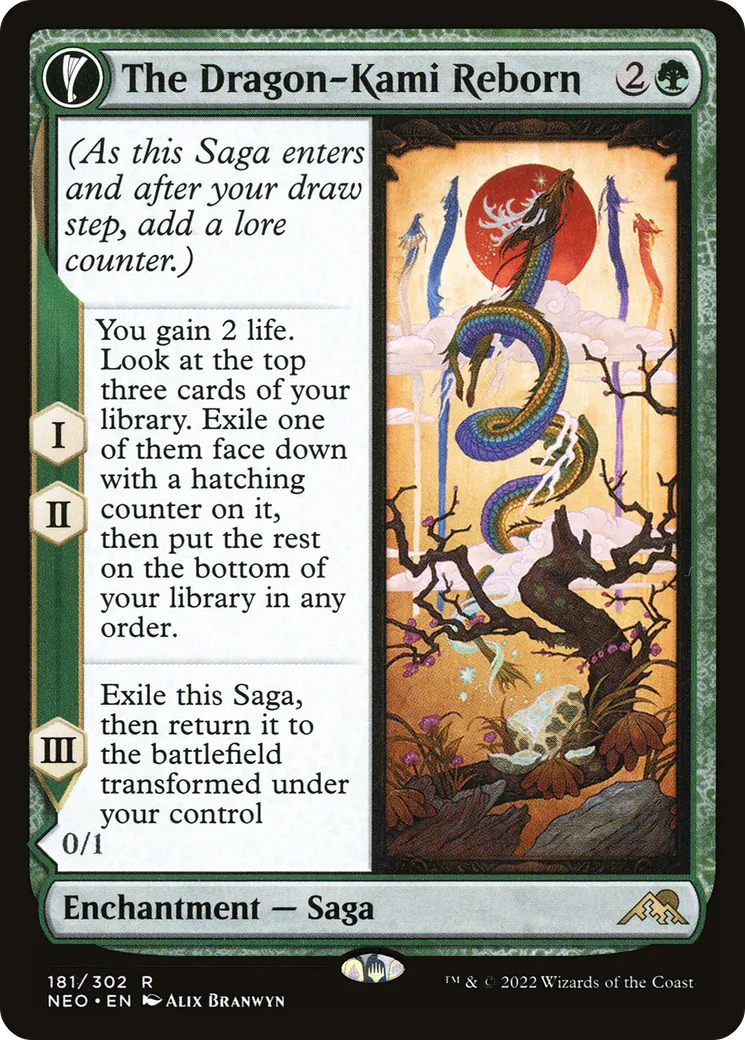 Renaissance du kami-dragon // Œuf du kami-dragon — Kamigawa: Neon Dynasty — Magic: The Gathering