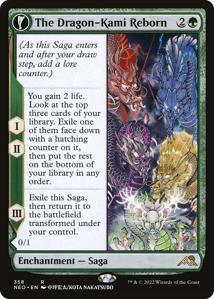 The Dragon-Kami Reborn // Dragon-Kami's Egg — Kamigawa: Neon Dynasty — Magic: The Gathering