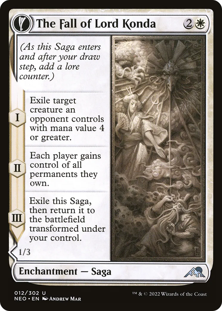 La chute du seigneur Konda // Fragment de Konda — Kamigawa: Neon Dynasty — Magic: The Gathering