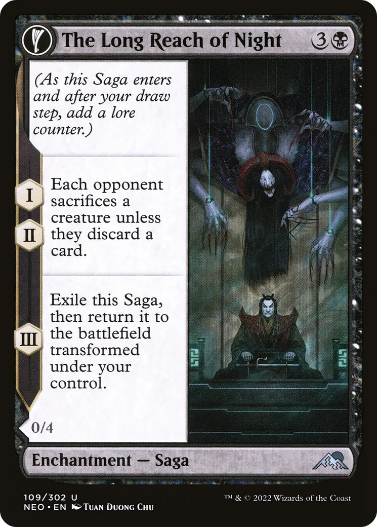 The Long Reach of Night // Animus of Night's Reach — Kamigawa: Neon Dynasty — Magic: The Gathering