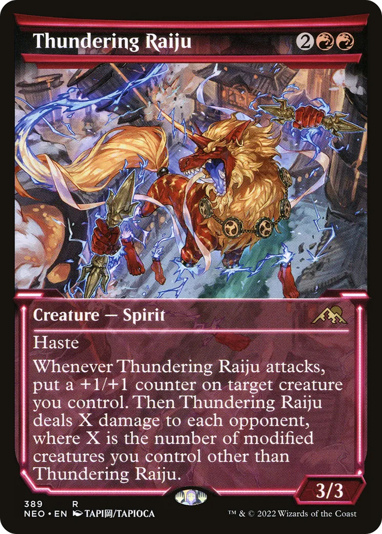 Thundering Raiju — Kamigawa: Neon Dynasty — Magic: The Gathering