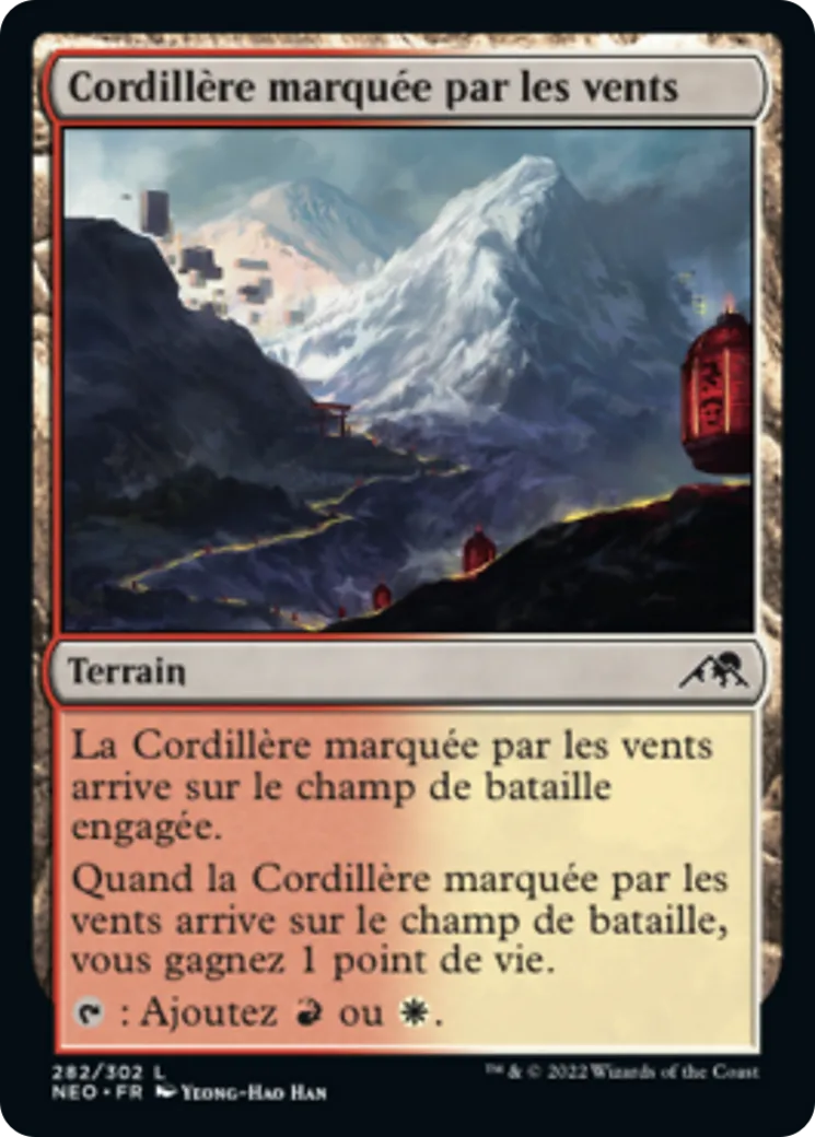 Cordillère marquée par les vents — Kamigawa: Neon Dynasty — Magic: The Gathering