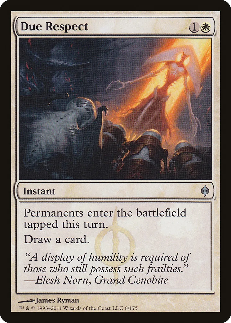Due Respect — New Phyrexia — Magic: The Gathering