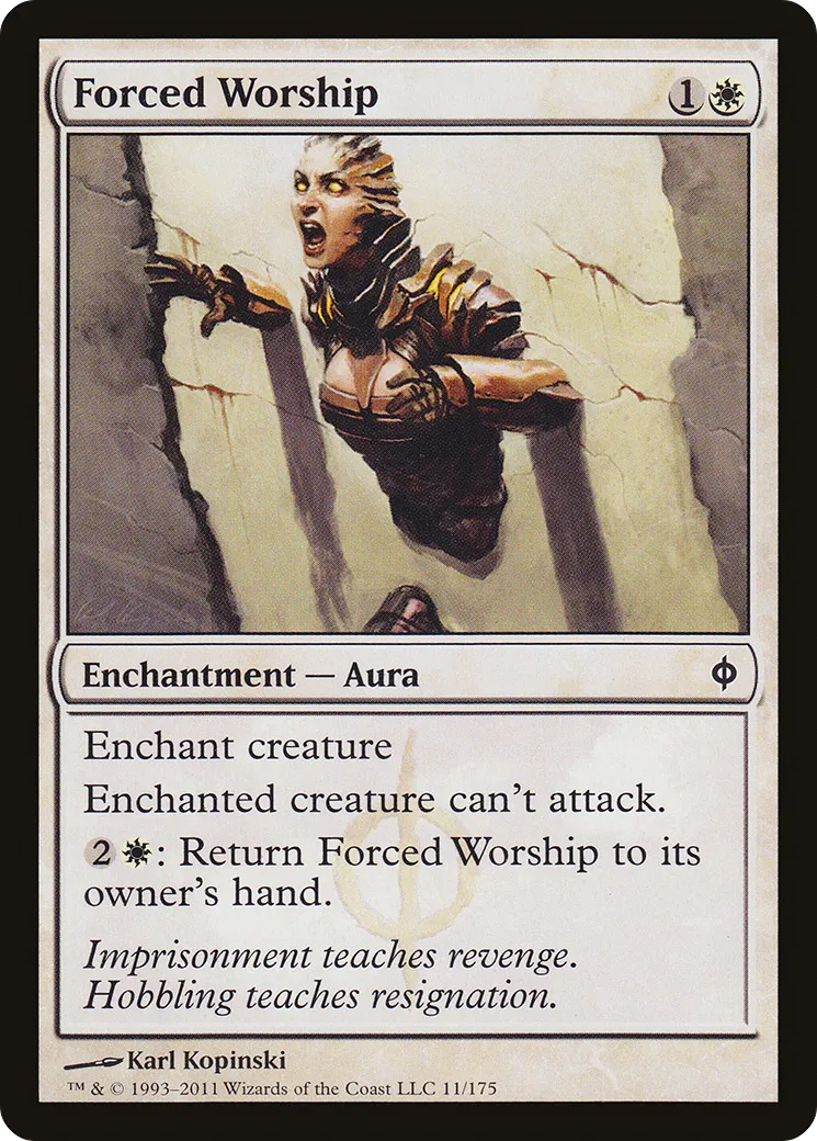 Forced Worship — New Phyrexia — Magic: The Gathering
