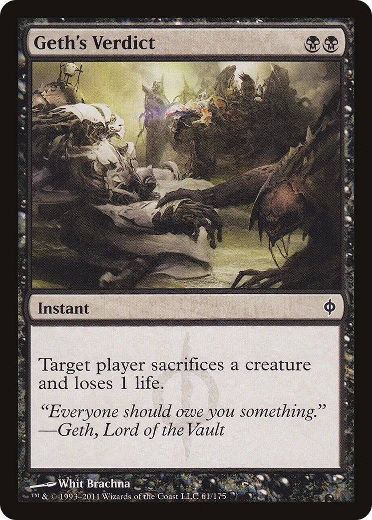 Geth's Verdict — New Phyrexia — Magic: The Gathering