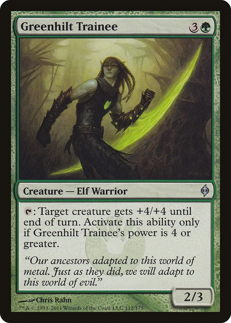 Greenhilt Trainee — New Phyrexia — Magic: The Gathering