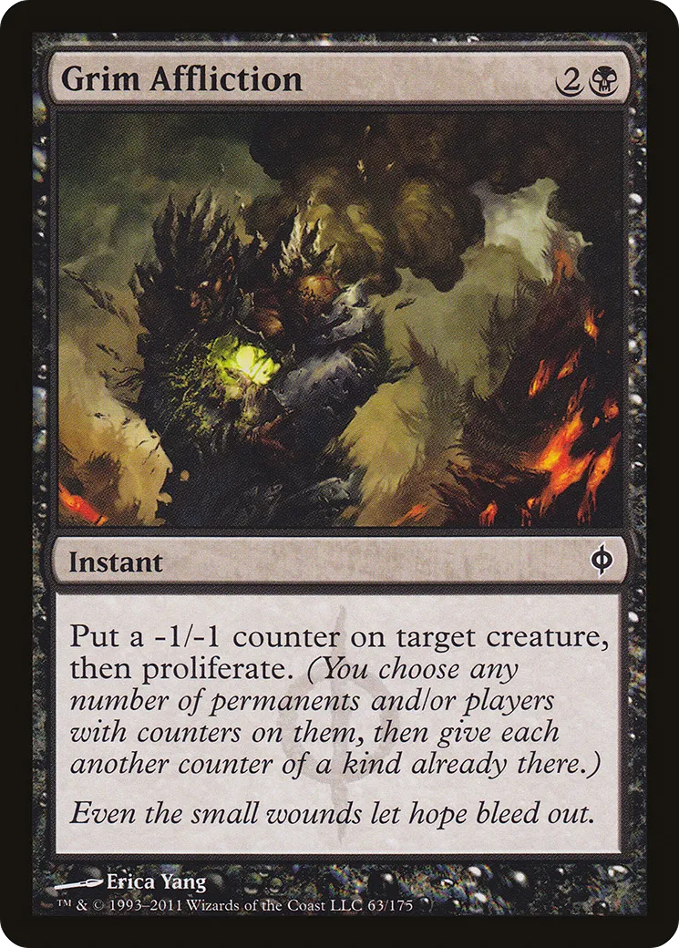 Grim Affliction — New Phyrexia — Magic: The Gathering