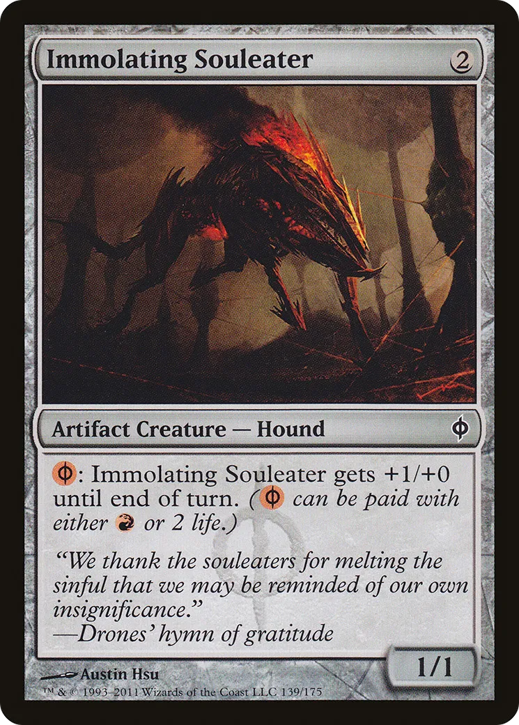 Dévoreur d'âme immolateur — New Phyrexia — Magic: The Gathering