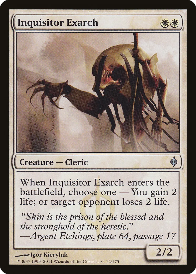 Inquisitor Exarch — New Phyrexia — Magic: The Gathering