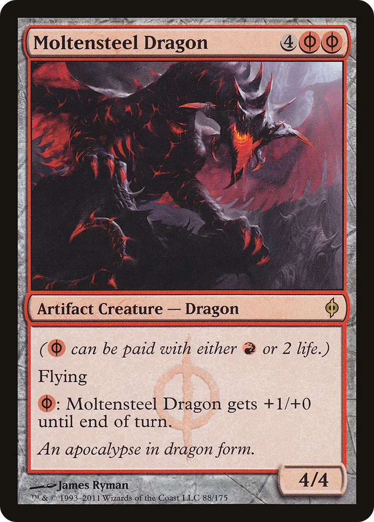 Moltensteel Dragon — New Phyrexia — Magic: The Gathering