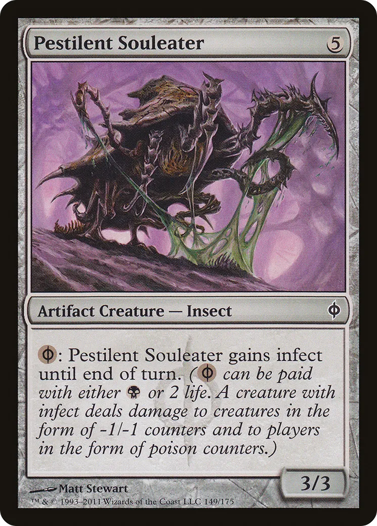 Dévoreur d'âme pestiféré — New Phyrexia — Magic: The Gathering