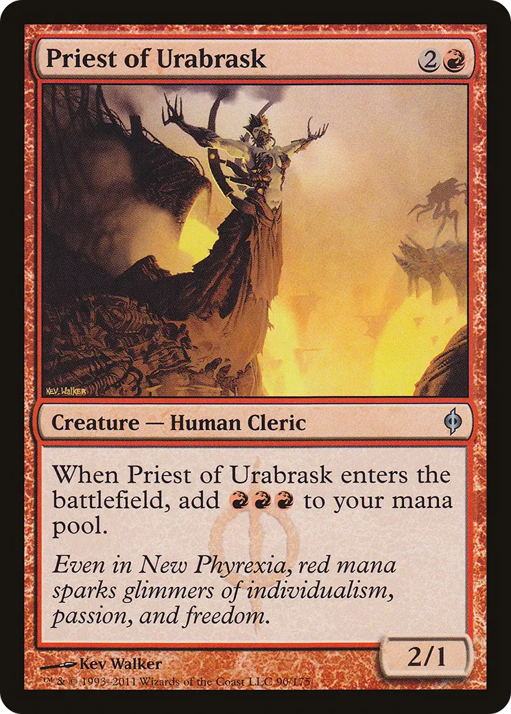 Priest of Urabrask — New Phyrexia — Magic: The Gathering
