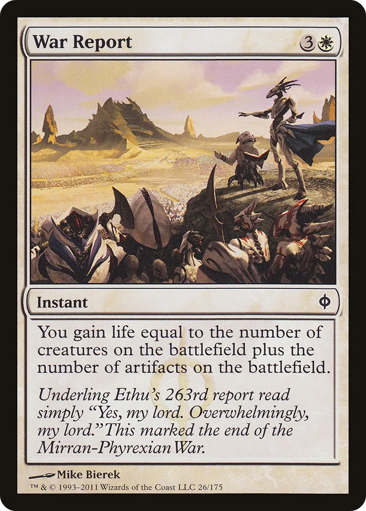 Rapport de guerre — New Phyrexia — Magic: The Gathering