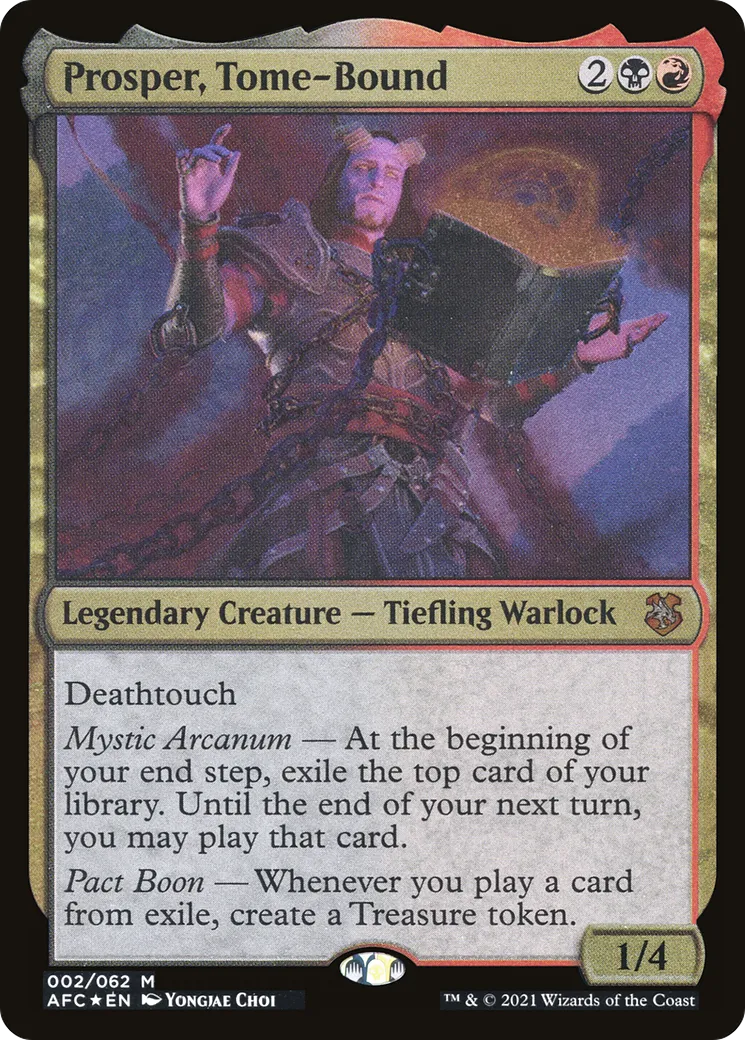 Prosper, Tome-Bound from Forgotten Realms Commander Display Commanders - Magic: The Gathering