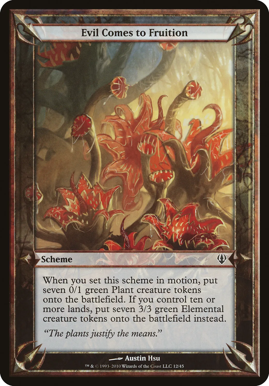 Evil Comes to Fruition — Archenemy Schemes — Magic: The Gathering