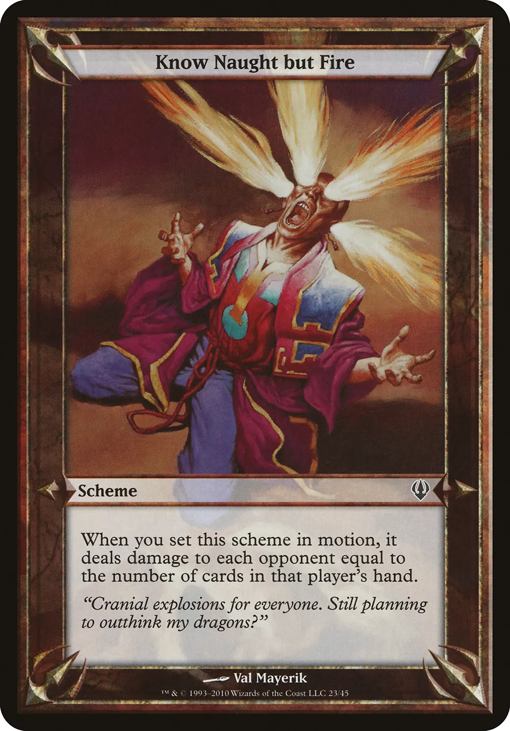 Know Naught but Fire — Archenemy Schemes — Magic: The Gathering