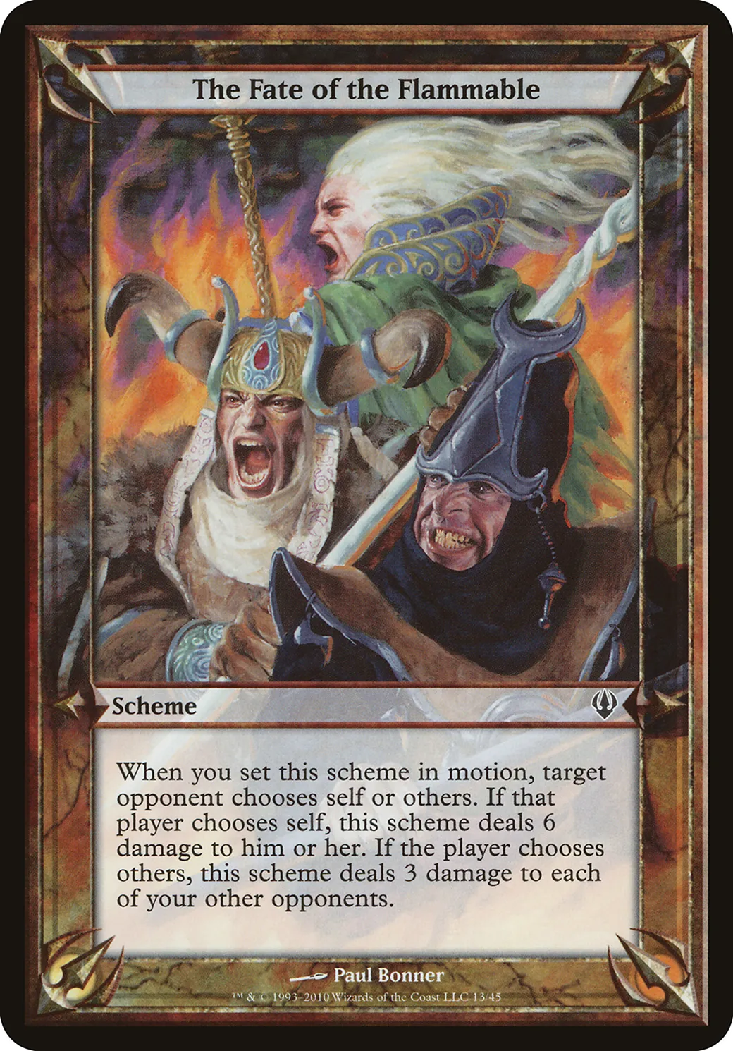 The Fate of the Flammable — Archenemy Schemes — Magic: The Gathering